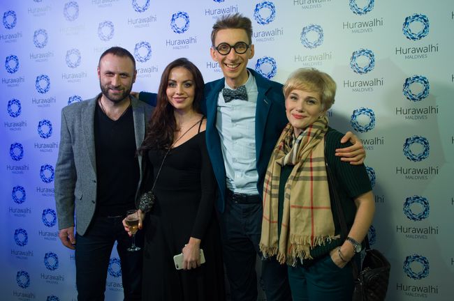 Юлия Кавтарадзе, Анна Бессонова и Василиса Фролова на презентации Hurawalhi Maldives